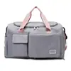 Bolso de mano informal minimalista de estilo coreano, bolsa de equipaje plegable para almacenamiento, con compartimentos separados para artículos húmedos y secos, adecuado para yoga y fitness