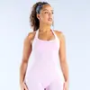 Colete Longo Yu An Decote Quadrado Alça no Pescoço Três Camadas com Bojos Alta Elasticidade Costas Bonitas Apertado Longo Sem Costura Colete Fitness