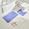 Juego de Alfombrillas de Piso de Coral Polar Transfronterizo Estilo Simple Baño Antideslizante Fácil de Limpiar Baño Absorbente de Agua Alfombrilla de Piso