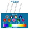 Lámpara LED enchufable en línea con 2 x 3 x 4 cuentas cuadradas, de color rojo, azul, amarillo, verde, blanco, naranja, rosa, morado, azul hielo, transparente, de pata larga.