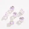 Cristal Zircônia Incrustado Base de Prata Quadrado Quatro Garras Garra Colorida Diamante Pulseira Colar Diamante Costurado à Mão Acessórios de Joias DIY