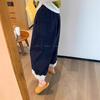 Jeans de Encaje Dulce Estilo Francés Patchwork para Mujer, Novedad Primavera/Verano 2026 Pantalones Casuales de Cintura Alta Adelgazantes de Pierna Ancha Cortos para Mujer