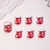 Joias de Resina Diamante Desenho Animado de Natal para Unhas Floco de Neve Fofo Chapéu Papai Noel Acessórios para Unhas DIY
