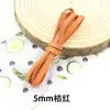 Cuerda de cuero sintético de 5 mm para manualidades, cuerda de cuero, accesorios para zapatos de frijol, tira de cuero, cuerda de terciopelo, fabricantes, accesorios, venta al por mayor