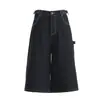 26 Jeans Reto Largo Cropped Personalidade Retro Americano Estilo de Rua Bordado Primavera Verão Novo Estilo Jeans Reto Solto Perna Larga Cropped Feminino Dropshipping