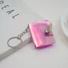 Mini álbum de fotos de armazenamento de 1 polegada 2 polegadas DIY com álbum de fotos de tachinha de chaveiro álbum de fotos de crescimento infantil pequeno álbum de fotos