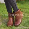 Juyuan Otoño/Invierno Amazon Shopee Sitio Independiente Comercio Exterior Europeo y Americano Talla Grande 35-43 Zapatos de Mujer con Correa Trasera y Tacón Grueso