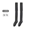 Calcetines de lana hasta la rodilla holgados, Calcetines lisos hasta la rodilla, Calcetines grises, Calcetines versátiles adelgazantes, Venta al por mayor desde Zhuzhi