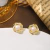 Exquisitos Pendientes de Perlas de Agua Dulce Aguja de Plata Esterlina S925 Pendientes de Nicho Retro Francés para Mujer Elegantes de Alta Gama Pendientes de Moda