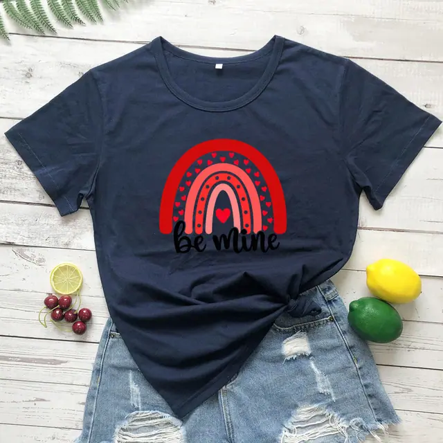 Colored-Be-Mine-Rainbow-T-shir