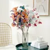 Hojas de Manzana Artificiales al por Mayor para Decoraciones de Boda, Decoración de Hoteles y Hogares, Hojas Redondas para Arreglos Florales, y Plantas Artificiales
