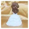 Ornamento para Assar Bolo de Aniversário Infantil Plástico Leve Branco Vestido de Noiva Sino Boneca Princesa Decoração de Bolo
