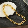 Ventas Directas de Fábrica Estilo Español Simple Geométrico Elemento Metálico Collar Cadena para Clavícula K Oro Accesorios Cadena Joyería para Mujeres