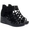 Sandalias romanas de mujer, sandalias de plataforma con cuña de verano, zapatos de punta abierta, zapatos para madres de mediana edad, sandalias huecas con pedrería, zapatos de plataforma para mujer