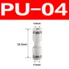 Conector Neumático Recto PU Bidireccional PV Tri-vía Tipo T Tipo Y Cuatro Vías Cinco Vías Conector Manguera de Aire 8MM Negro y Blanco