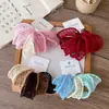 Diadema Amplia Hueca Sin Costuras de Alta Elasticidad Goma para el Cabello Dulce Goma Elástica Goma para el Cabello de Mujer Niños Estuche de Cuero Duradero Verano