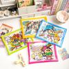 Bolsa de rejilla Sanrio nueva de alto valor ins bolsa de archivo kulomi almacenamiento de datos para estudiantes bolsa de clasificación de materias