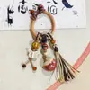 Amuletos de Bolsa Tejida de Cerámica Hecha a Mano de Jingdezhen, Llaveros de Frutas Exquisitos y Lindos, Colgantes Lindos Estilo Bosque