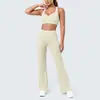 Novo conjunto esportivo de cor bloco escovado estilo europeu e americano, casual solto de cintura alta para corrida ao ar livre e fitness