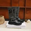 Novas botas over-the-knee retrô 2026, botas femininas, botas western, design color-block, solado grosso, salto médio, bico redondo, botas de equitação