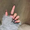 30 Piezas de Puntas Populares de Uñas Artísticas Domésticas, Colección Dulce y Linda de Nudo de Lazo Ojo de Gato Estilo Francés, Puntas de Uñas Portátiles al por Mayor