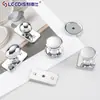 Venta Directa de Fábrica Tirador de Puerta de Armario Estilo Francés Moderno Minimalista Plateado Brillante Cromado Tirador de Cajón Sólido para Gabinete de un Solo Agujero