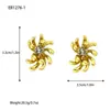 Pendientes de Flor Tridimensionales Modelo Nuevo 2025 Lugong para Mujer, Accesorios de Oreja de Moda de Lujo Ligero, Pendientes de Zirconia con Aguja de Plata al por Mayor