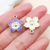 Estilo Ins Morado Soñador Aleación Goteo de Aceite Pluma Corazón de Uva Colgante DIY Pendientes Llavero Pulsera Accesorios de Joyería