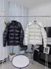 Chaqueta de Plumón de Algodón Brillante Unisex con Rayas de Colores, Ropa Gruesa de Talla Grande para Frío Extremo en Exteriores, Versión Extra Gruesa