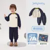 [7A Antibacteriano] Conjunto de Roupa de Outono para Meninos, Moletom e Calça Duas Peças Estiloso e Fashion para Crianças