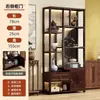 Oferta especial: Nova prateleira de exposição estilo chinês sem madeira maciça para chá e conjuntos de chá, armário para sala de chá, prateleira de armazenamento decorativa com grande capacidade