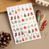 Pegatinas de Uñas Nuevas Transfronterizas ins Invierno Navidad Papá Noel Muñeco de Nieve Árbol de Navidad Pegatinas Adhesivas para Uñas