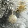 Bola navideña de seda brillante, dorada, plateada y roja, con personalidad, de 6 cm, para árbol de Navidad, creativa, decorativa, con colgante, corona y caja de flores, DIY.