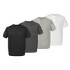 2026 Nueva Camiseta de Manga Corta para Hombre Estilo Old Money Camiseta Retro Americana con Cuello Henley Camiseta Casual Estilo Perezoso
