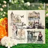 Paquete de Pegatinas Serie Susurros de Valla de Flores Transfronteriza ZABC, Material de Decoración Temático de Valla de Jardín, 4 Diseños