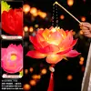 Linterna de Loto Linterna Luminosa de Mano para Niños Atrezo para Fotografía Estilo Antiguo Hanfu Producto Terminado Hecho a Mano Linterna de Flores Adorno Colgante