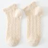 Calcetines tobilleros de algodón transpirables y finos con efecto leche marrón para mujer, de verano y otoño, al por mayor