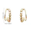 Pendientes únicos de doble fila en forma de C dorados, nuevo estilo de adelgazamiento de alta gama, pendientes de alta gama para mujer, pendientes populares de aguja de plata de verano
