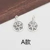 Novos Acessórios de Prata de Lei S925 Prata Tailandesa Pingente Pequeno de Veado Floco de Neve Vazado DIY Manual para Pulseira Anel Pingente