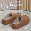 Bolsa ECAC y Pantuflas de Algodón para Mujer, Ropa de Invierno para el Hogar en Interiores, Se Pueden Usar al Aire Libre, Cálidas, Suela Suave, Impermeables, Antideslizantes, Pantuflas de Algodón para Hombre