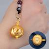 Llavero de olla con mango de zodiaco de cobre artificial 12 zodiacos manija de tetera giratoria colgante para coche regalo pequeño