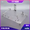 Chasis de Escritorio con Fuente de Alimentación Montada en la Parte Superior Placa Acrílica Transparente Abierta Matx Itx Soporte Simple para Placa Base DIY X99