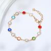 Joia de Mão Étnica Transfronteiriça Europeia e Americana, Pulseira de Miçangas com Strass Coração de Amor, Estilo de Férias, Coração a Coração Personalizado, Luxo Leve