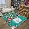 Alfombra impresa de juego de rompecabezas de dibujos animados para niños, alfombra de gateo, alfombra para dormitorio, sala de estar, venta al por mayor