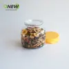 Frasco de plástico de barriga grande de 580 ml snacks de frijol disueltos bola de espino frasco sellado frasco de comida botella de plástico transparente para mascotas