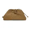 Bolsa de Palha Tecida Feita à Mão Super Popular 2026 Nova Doce e Fashionável Bolsa de Ombro Plissada Nuvem Bolsa de Mão Bolinho
