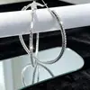 Brincos de Argola com Strass Explosões Transfronteiriças Brincos Simples e Generosos Moda Peça Única Joias Femininas Combinação Diária Brincos de Personalidade