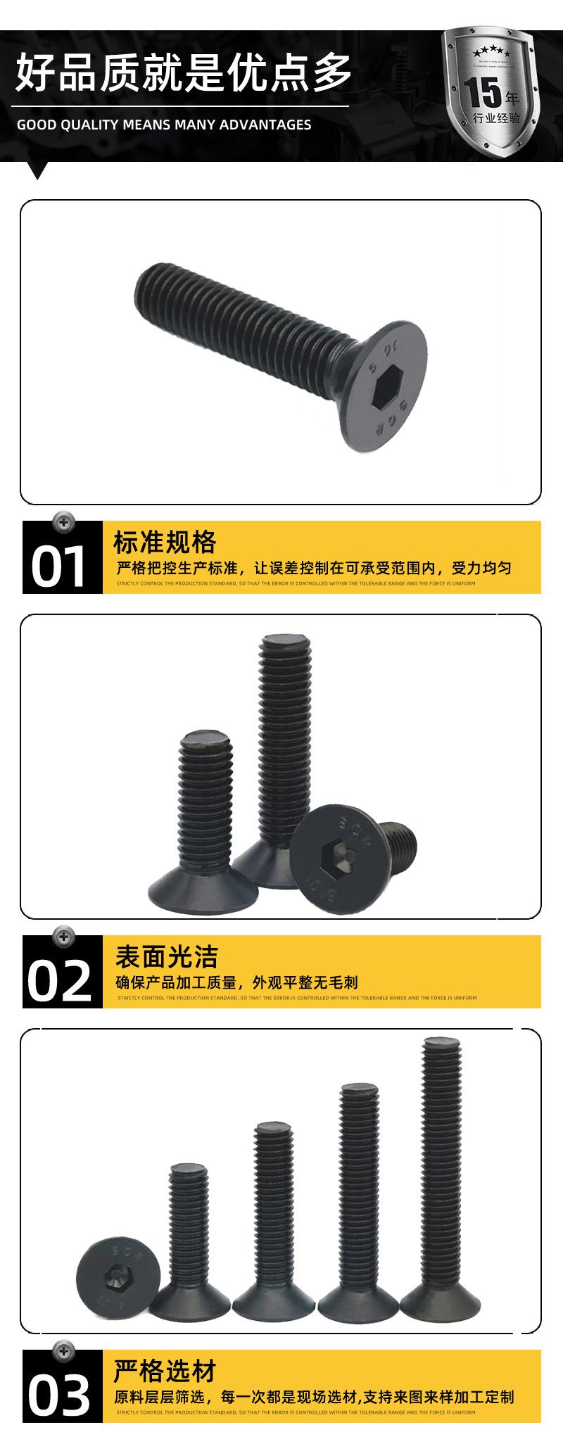 沉头内六角10.9级、