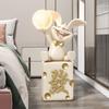 Lámpara de luna con Bluetooth, lindo conejo feliz, grandes adornos para el sofá, decoración de inauguración de la casa