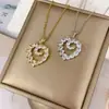 Estilo Ins Europeo y Americano Corazón Hueco Moda Elegante Diseño de Nicho Corazón de Diamante Cadena para Clavícula Accesorios Populares de Joyería